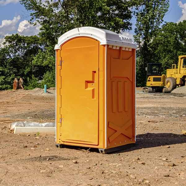 how often are the portable restrooms cleaned and serviced during a rental period in Richfield NC